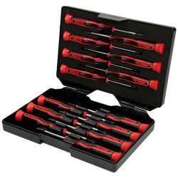 KS Tools 500.7170 Precision Screwdriver Set, 14 Pcs, Ph, Slotted And Torx