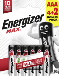 Bateria AAA/R03 Energizer Max 1.5 V 6 szt.