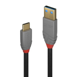 Kabel USB Złącze A USB C Złącze B USB A dł. 1m Przewód USB USB 3.2 kolor: Czarny