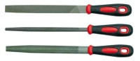 NP-PIL3M Komplet 3 pilników do metalu 200mm; płaski, półokrągły, okrągły