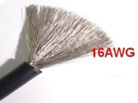 16 AWG Flexible Tinned Copper Silicone Wire - 256 Wires - 1.3 mm2 - Black