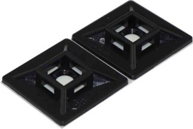 Mocowanie opaski kablowej samoprzylepne, 28.6mm x 28,6 mm, kolor: Czarny, 100-szt., RS PRO