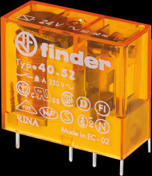 40.52.8.012.0000 Plug-in PCB relay, 2 CO, 8 A, 12 V AC
