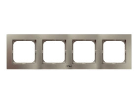 AS Ramka 4 poczwórna do wyłączników IP-44 satyna light RH-4G/45 OSPEL