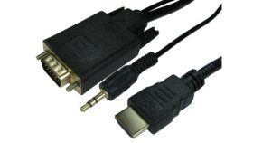 1Mtr Hdmi To Vga Cable With Audio Cable