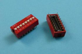 DIP SWITCH 8-PIN RED SLIDE