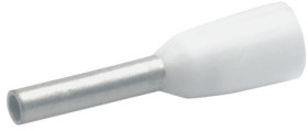 Insulated wire end ferrule, 0.5 mm², 12 mm/6 mm long, DIN 46228-4, white, 4696