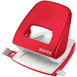 Leitz 50081026 Office Punch Red White Paper Size A4 Max 30 Sheets 80 Gm²