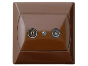 AKCENT Gniazdo antenowe RTV końcowe GAR 2,5-3 dB brązowe GPA-AK/24 OSPEL