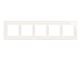 SIMON 54 NATURE Ramka 5 pięciokrotna Nature-Szkło BIAŁA PERŁA IP20/IP44* DRN5/70 KONTAKT SIMON