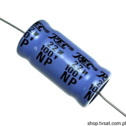 NA22M100V 22uF 100V 20% Bipolar AXIAL TRANSCEND