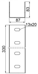 Łącznik ceownika LCTT80H80 640008