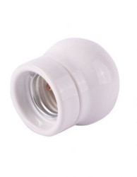 CERAMICZNA OPRAWKA ŻARÓWKI E27 BIAŁA XD06W JABŁUSZKO