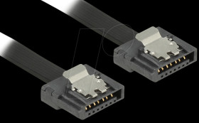 83839 Cable SATA FLEXI 6 GB/s 20 cm black metal