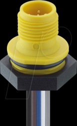 1230 04 T16CW102 0,5M Panel mount connector, M12, 4-pin, male, yellow