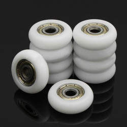 6x22x7mm Guide Wheel - 6mm Axle - Nylon - for 3D Printers and CNC Machines