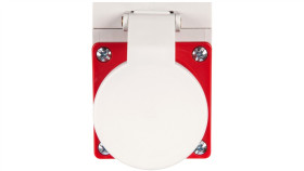 Wtyczka Odbiornikowa Z Klapką 16A 5P 400V Czerwona Ip44 515-6D