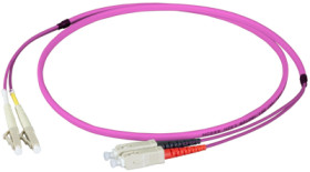 FO patch cable, LC duplex to SC duplex, 1 m, OM4, multimode 50/125 µm, O0323FT.1