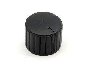 Gałka ze wskaźnikiem do potencjometru na oś 6mm - 20x15mm - czarna