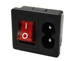 GNIAZDO ZASIL.AC OSEMKA+PRZE.DO OBUDOWY