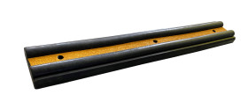 Ochraniacz przeciwuderzeniowy do Ściana Czarny, żółty długość 1000mm RS PRO Guma