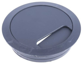 Przepust do montażu w biurku, śr. otworu: 80mm, Szary