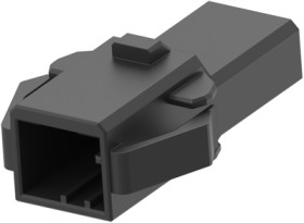 Plug housing, 3 pole, pitch 2.5 mm, straight, black, 1-1318116-3