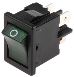 Przełącznik kołyskowy Wł.-wył. podświetlany 4 A DPST Zielony IP40 Marquardt