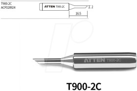T900-2C Soldering tip, 2.0 mm, 45° bevelled, straight