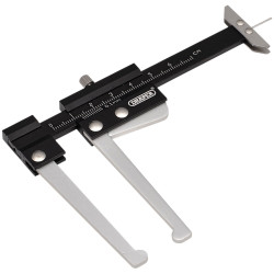 Draper 20219 Brake Disc Caliper with Tread Depth Gauge, 0-60mm