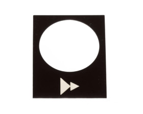 Tabliczka opisowa czarna prostokątna 30x40mm OPUSZCZANIE WOLNO-SZYBKO ZB2BY2906