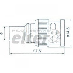 Wtyk BNC RG59 75om wkręcany