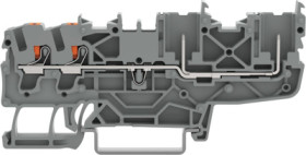 2-wire/2-pin basic terminal, push-in connection, 0.25-4.0 mm², 1 pole, orange, 2222-1402/999-953