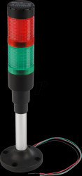 Signalling column, buzzer, red/green, LED, 24 V AC/DC