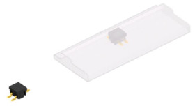 Pin header, 2 pole, pitch 2.54 mm, straight, black, SL12SMD0352GBSM