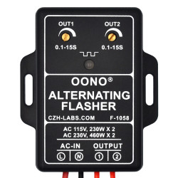 AC 100 - 240V 2A Dual Output Alternating Flasher Module, OONO F-1058