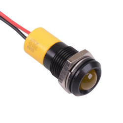 Q14P3BXXY12E Yellow Prominent 14mm 12VDC LED Panel Indicator IP67 APEM