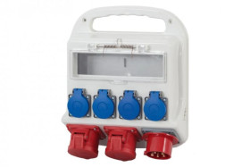 Rozdzielnica FORTE 11M - gniazda 2x32A 5p, 4x230V, wtyk odbiornikowy 32A 5p /11modułów/