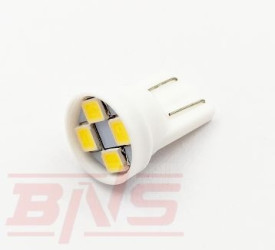 Dioda LED W5W 4x smd 3528, biały zimny, zasilanie 12V