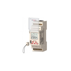 Programator czasowy 7dn. ZCM-12 DIN, 2kan cyfrowy, pamięć zewn. ZAMEL