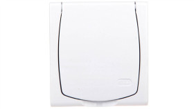 Madera Gniazdo Hermetyczne Pojedyncze Z/U Ip44 Z Przesłonami Klapka Biała...