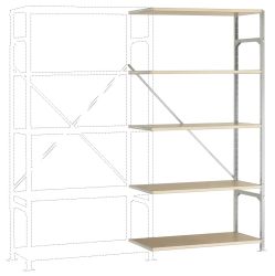 Manuflex RM3126 Moduł rozszerzający do regału 80 kg (S x W x G) 970 x 2000 x 400 mm stal cynkowany ocynkowany podłoga dr