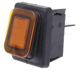 Przełącznik kołyskowy Wł.-wył. podświetlany 16 A DPST 230V ac Pomarańczowy IP65 Molveno