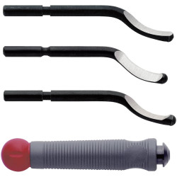 Exact 60005 Deburrer Kit DT3 3.2mm Set Ergonomic D Handle Blade Storage