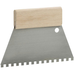 kwb 032818 Notch trowel steel trapezoidal Wood grip for adhesives