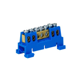 Zacisk listwa zaciskowa 7-torowa niebieska 7/N