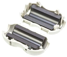 Tuleja ferrytowa średnica otworu 5mm Tłumienie zakłóceń elektromagnetycznych otwory: 1 Zatrzaskowe pierścienie