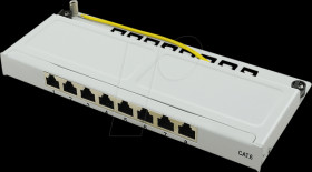 NP0077 Mini Patchpanel, 8 port, Cat.6, 0,5 U