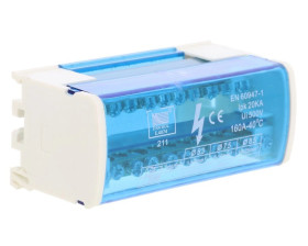 Blok rozdzielczy 125A 500V 2P 11-zaciskowy E.4074