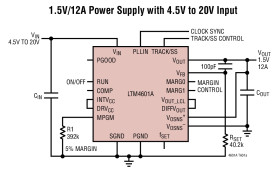 12A μModule (Power Module) Regulators with PLL, Output Tracking and Margining